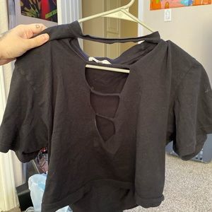 Urban outfitters slit cropped Tshirt